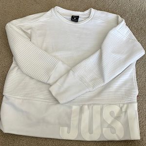 Nike White Just Do it Crewneck Sweatshirt (small)